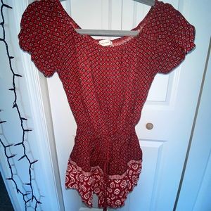 Abercrombie & Fitch Red Romper